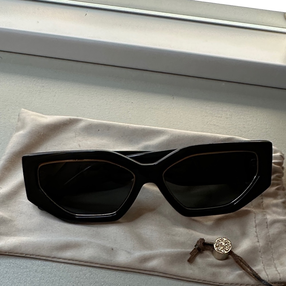 Tory Burch Black Geometric Sunglasses